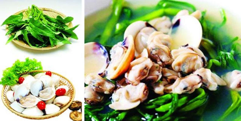 giảm cân bằng rau muống